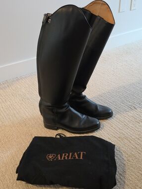 Ariat Black Tall Leather Equestrian Boots